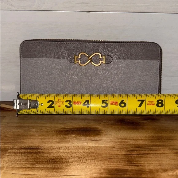 Kate Spade Taupe and Brown Zip Wallet - Picture 3 of 9
